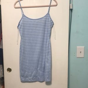 Spaghetti strap blue dress